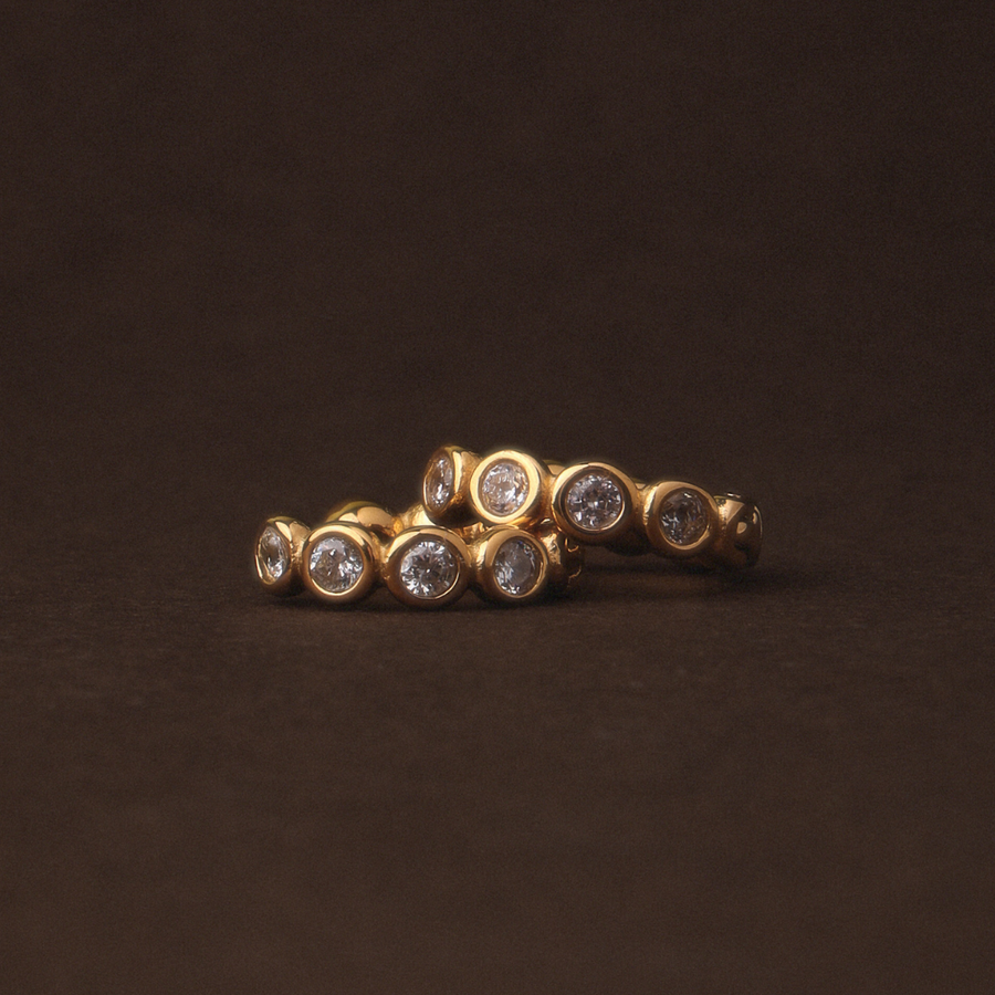 Créoles Diamants Perlés