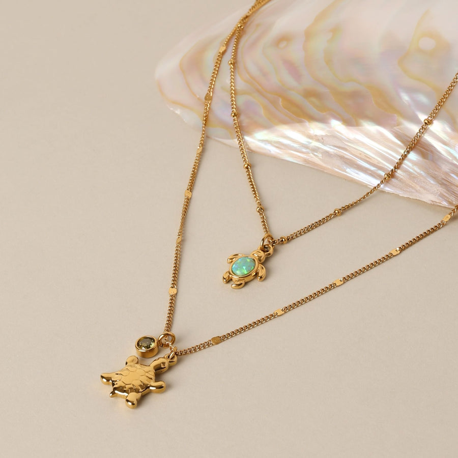 Collier Tortue Opale
