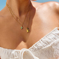 Collier Tortue Opale