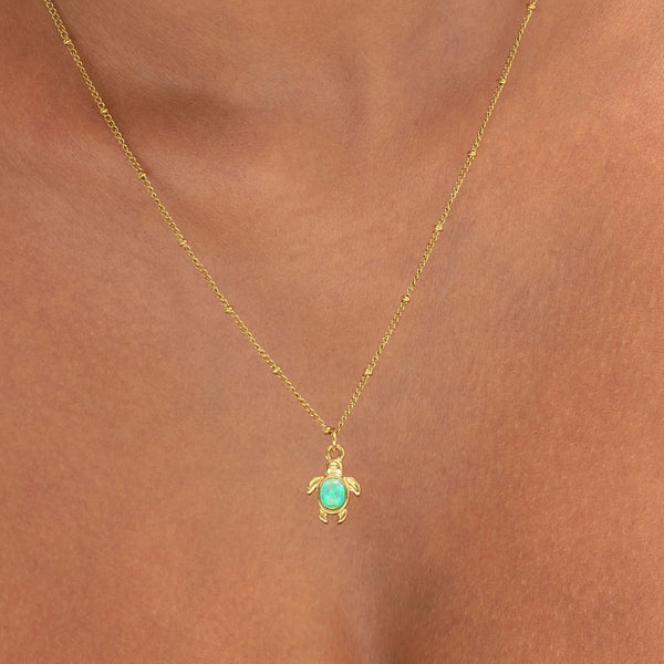 Collier Tortue Opale