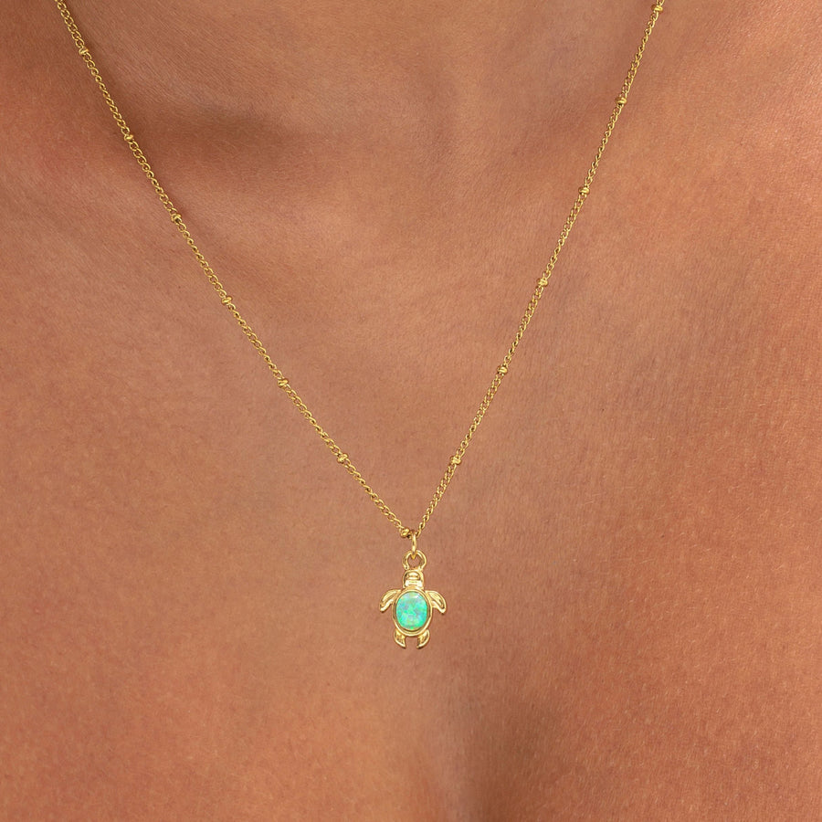 Collier Tortue Opale