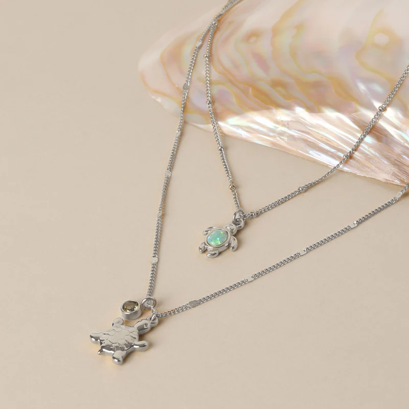 Collier Tortue Opale