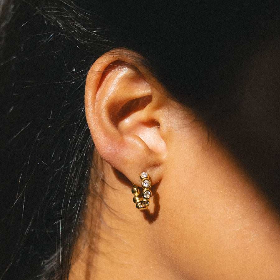 Créoles Diamants Perlés